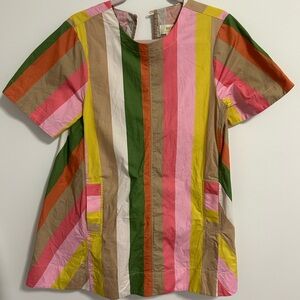 Colorful Striped Short Sleeve dress